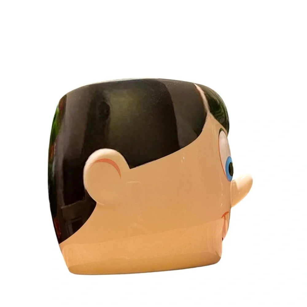 Disney Store Ceramic Pinocchio Face Coffee Tea Mug P Shape Handle 12 Oz